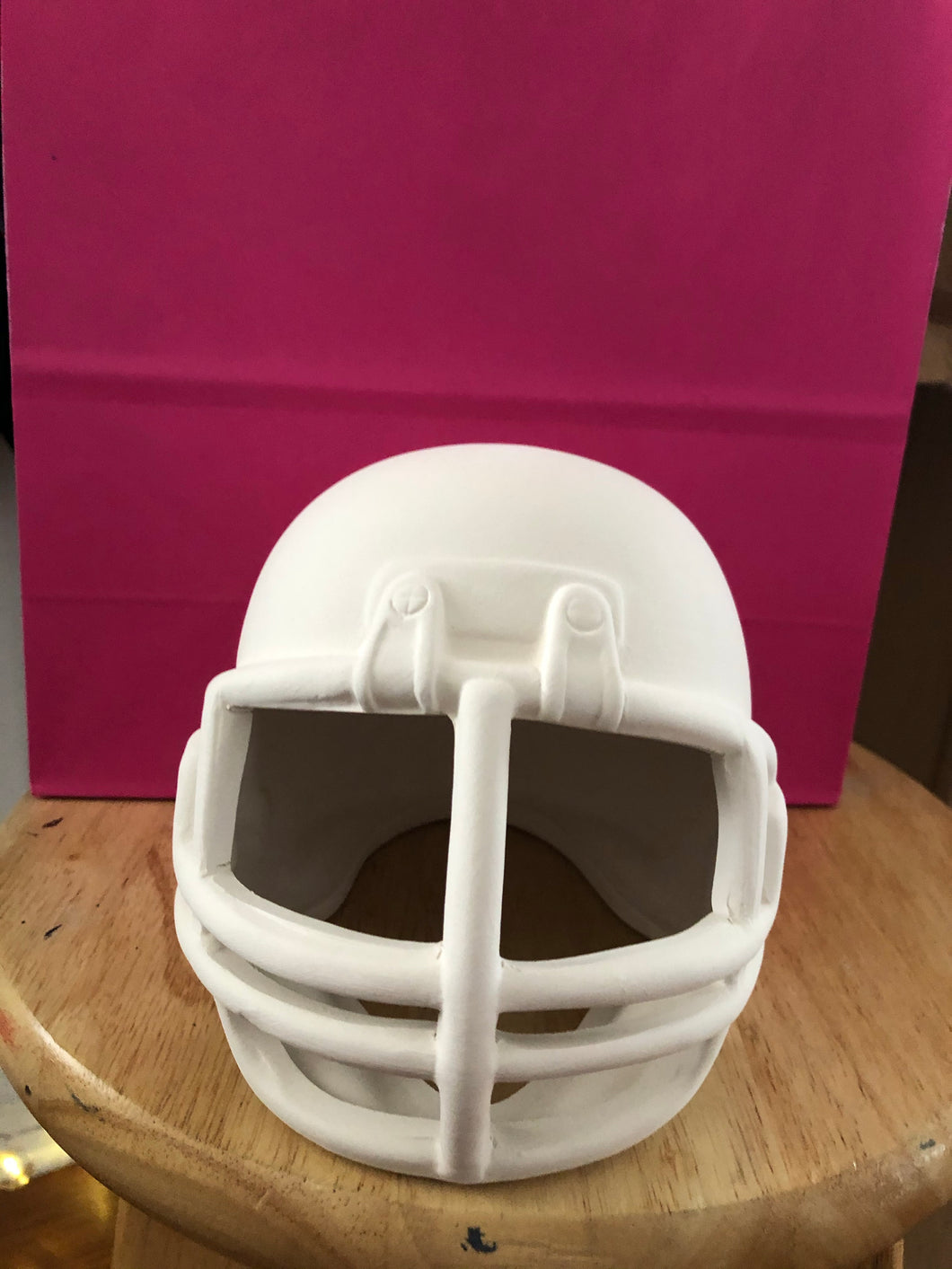 clay football helmet Sports ceramic take home projects (scheduled curbside pickup only) – Hammer & Stain Ruckersville